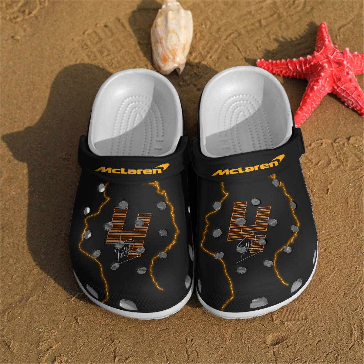 Norris Signature McLaren F1 Crocs - Waterproof Odor-resistant Antimicrobial BLMCL8425A18