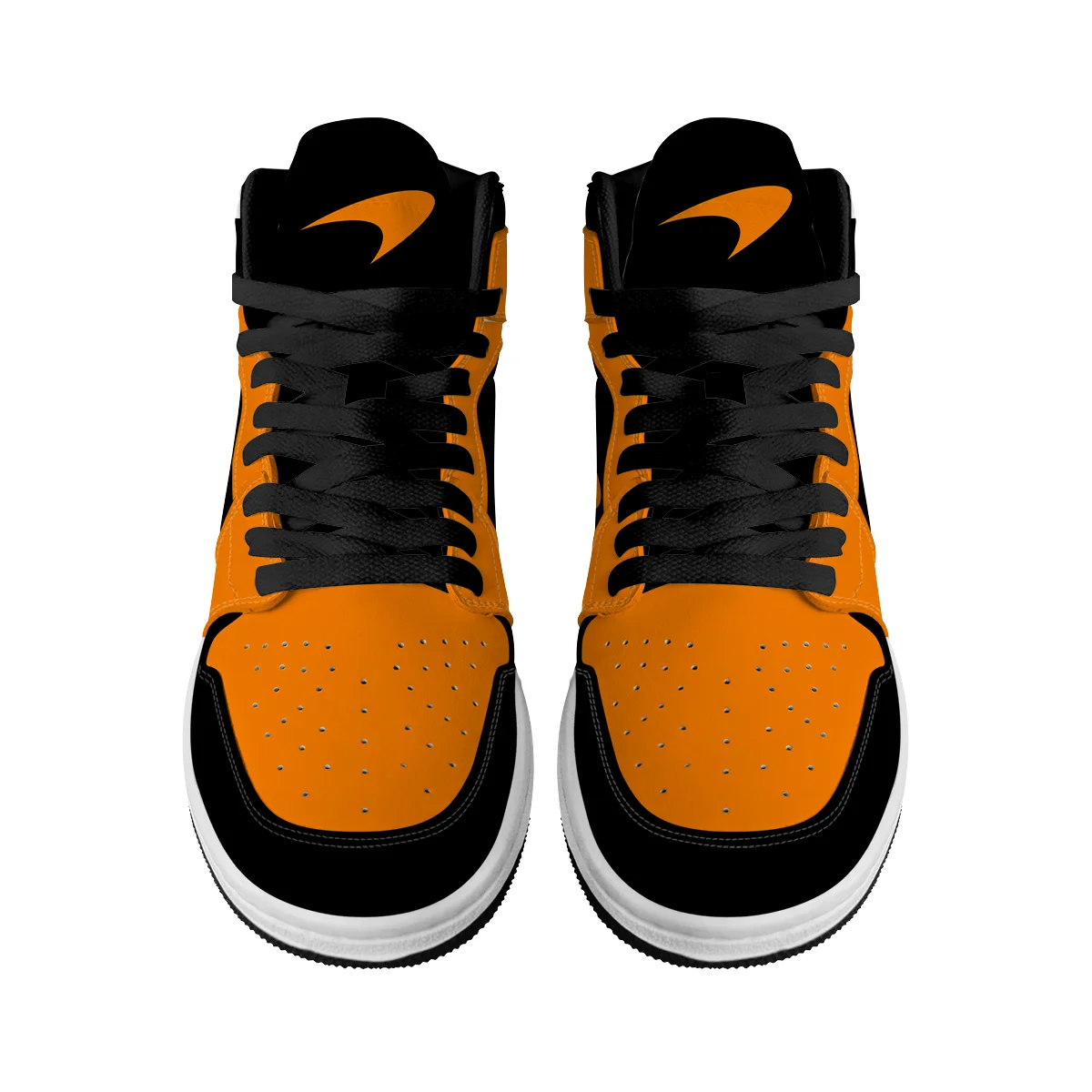 Orange Black Custom Shoes Logo Air Jordan 1 High BLMCL17725A2 - Image 2