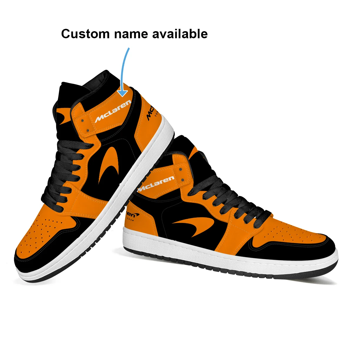 Orange Black Custom Shoes Logo Air Jordan 1 High BLMCL17725A2 - Image 3