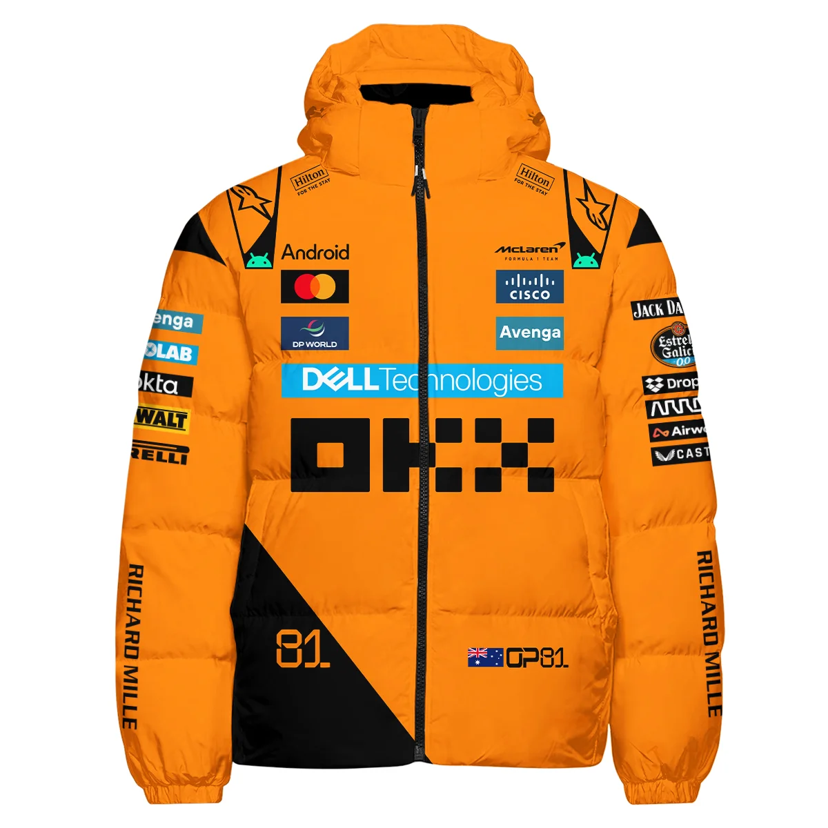 Oscar Piastri McLaren F1 Down & Puffer Jackets BLF1180525A3HCJ - Image 2