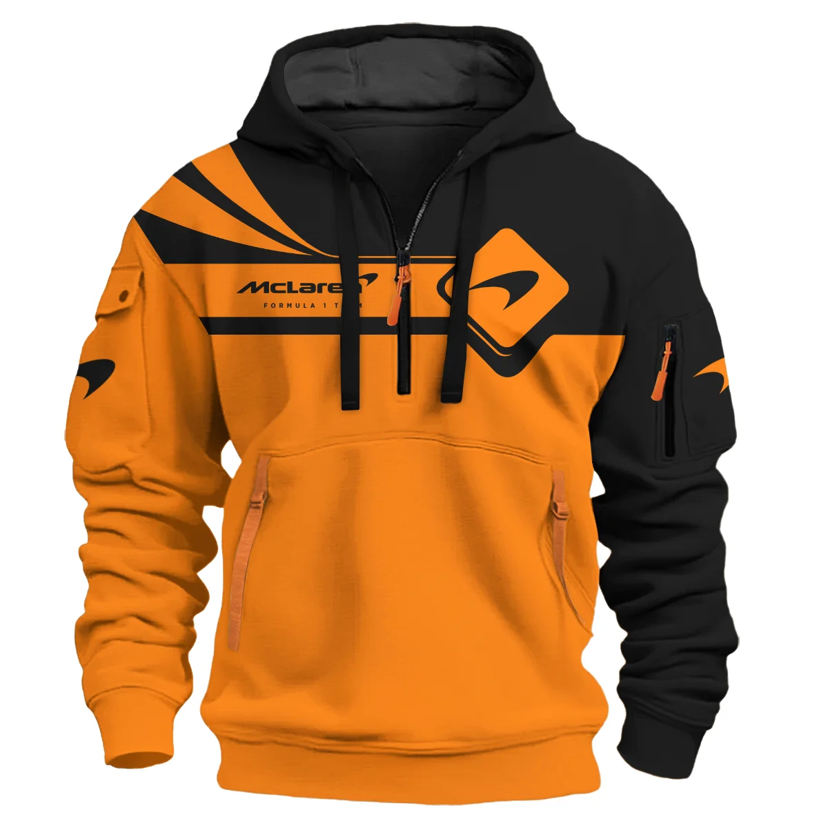 Oscar Piastri McLaren F1 Logo Hoodie Half Zip BLMCL5525A43HZ - Image 2