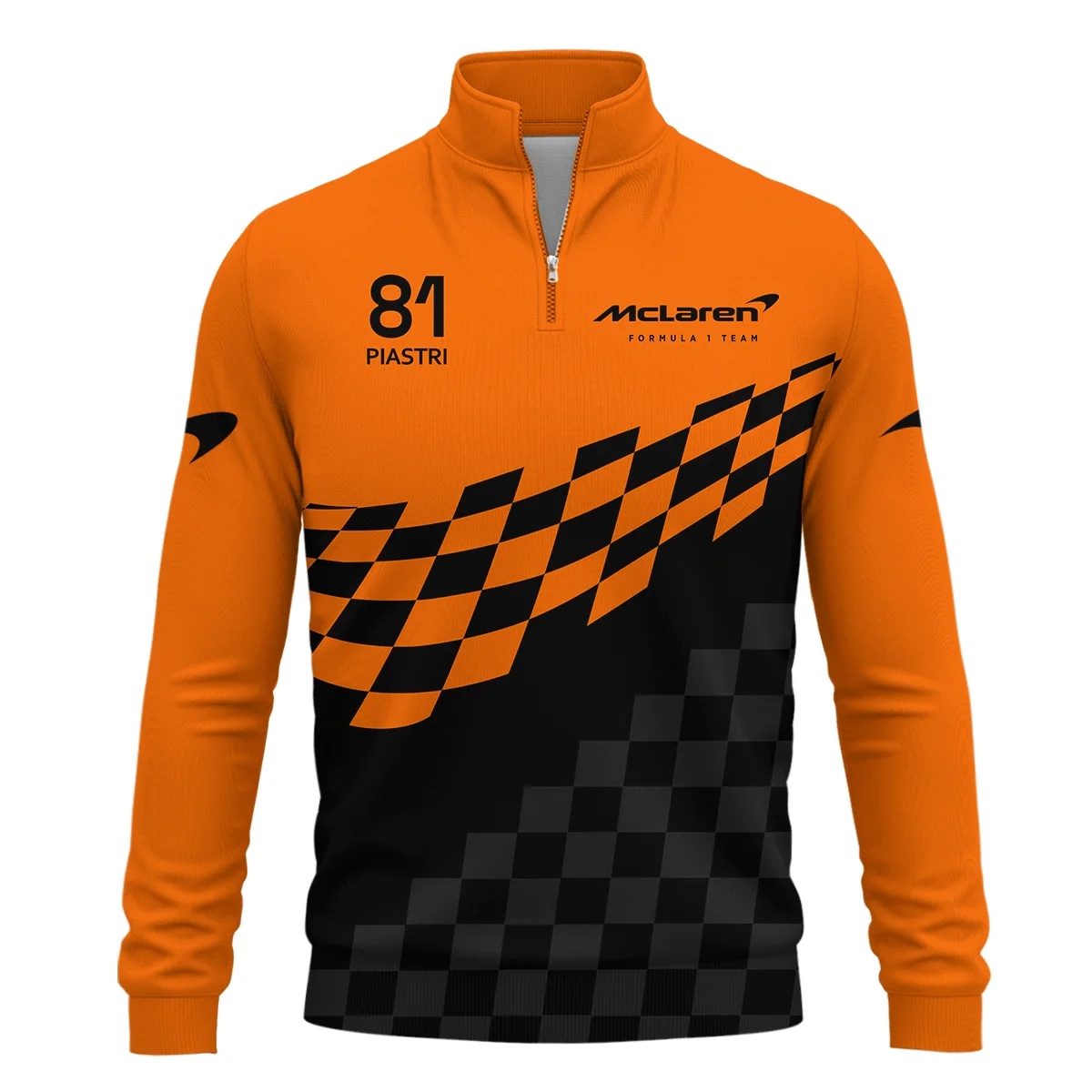 Oscar Piastri McLaren F1 Quarter-Zip Sweatshirt All Over Prints BLOP10425A1QTZ - Image 2