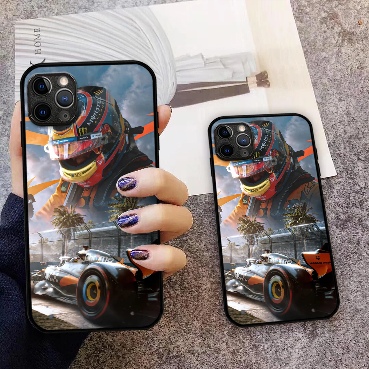 Alternative view of Oscar Piastri McLaren F1 Team Phone Case - Dustproof, Scratch & Shock Resistant - BLMCL2625A22