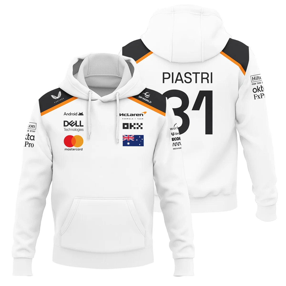 Oscar Piastri OP81 McLaren F1 Hoodie Unisex Motorsport Apparel BLF19625A3HD