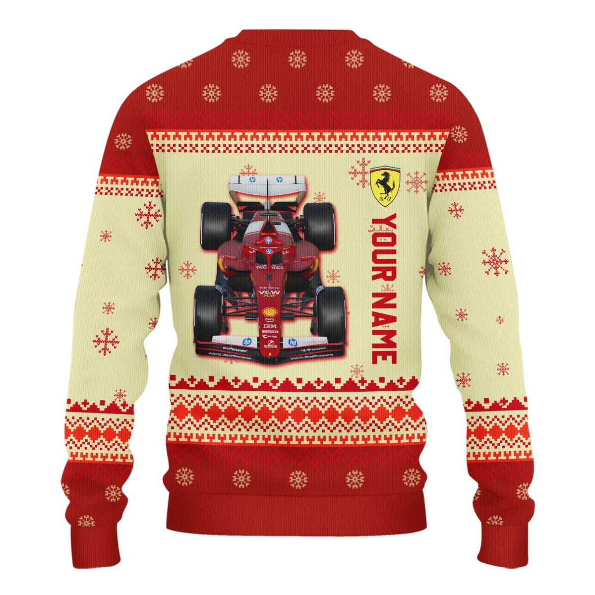 Personalised 2025 Car Ferrari Formula 1 - Ugly Sweater BLVAF1220925A24FRR - Image 3