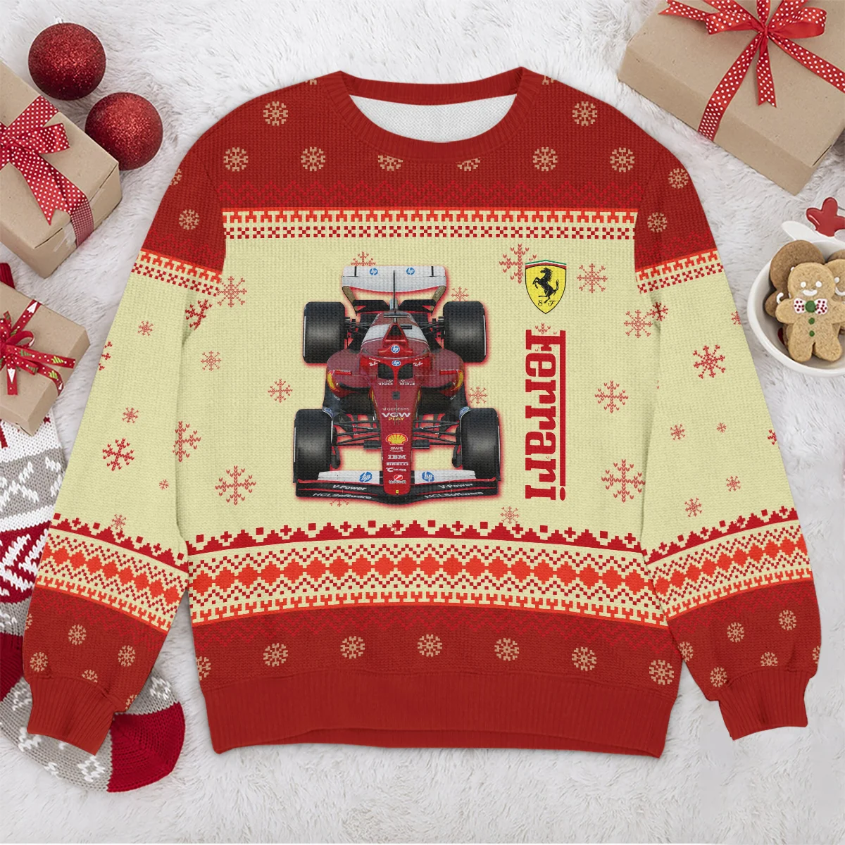 Personalised 2025 Car Ferrari Formula 1 - Ugly Sweater BLVAF1220925A24FRR - Image 4