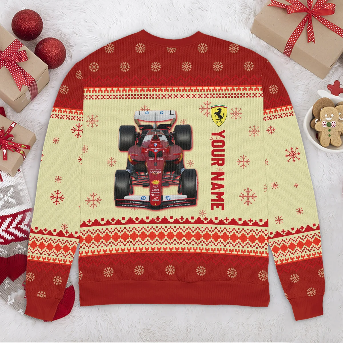 Personalised 2025 Car Ferrari Formula 1 - Ugly Sweater BLVAF1220925A24FRR - Image 6