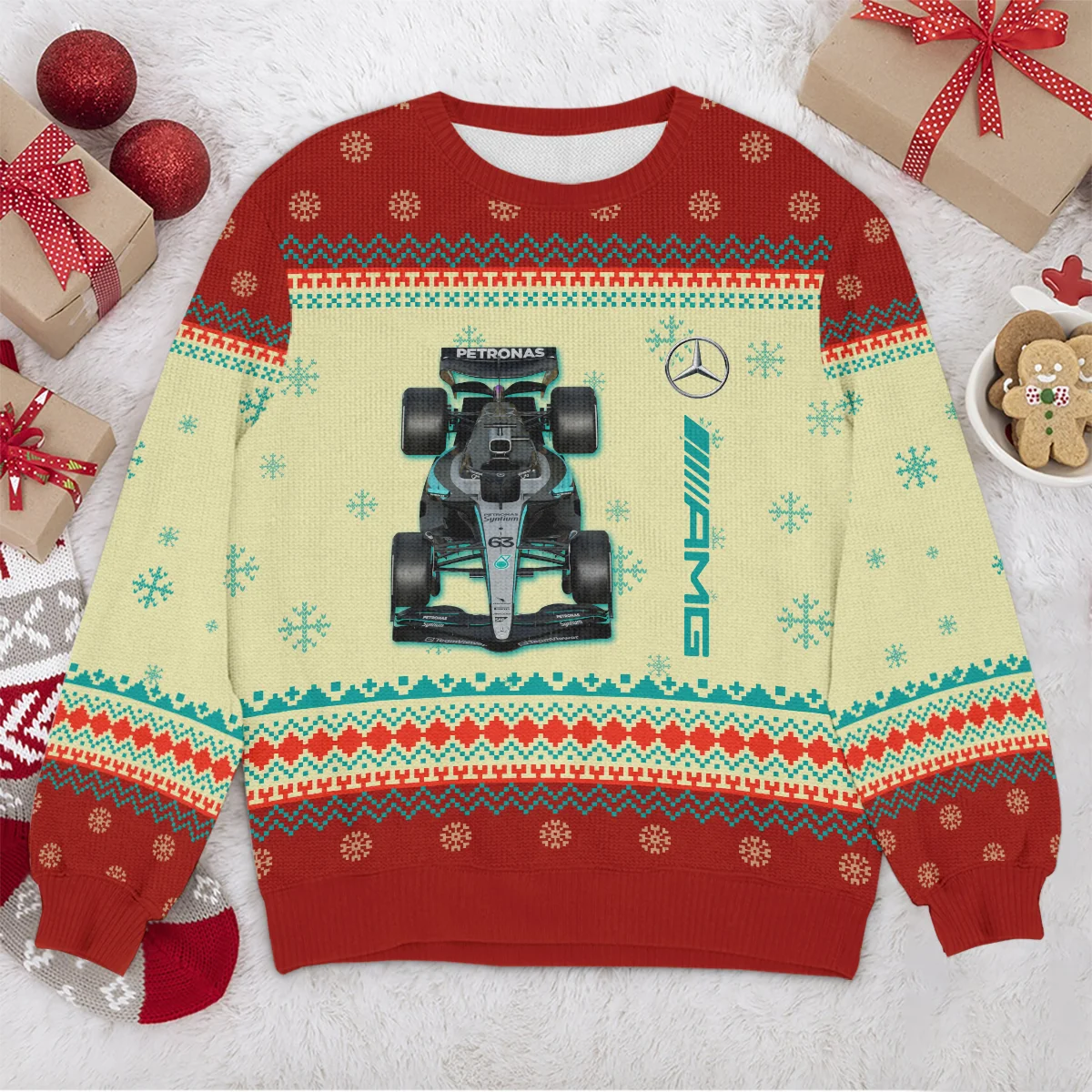Personalised 2025 Car Mercedes Formula 1 - Ugly Sweater BLVAF1220925A24MER - Image 4