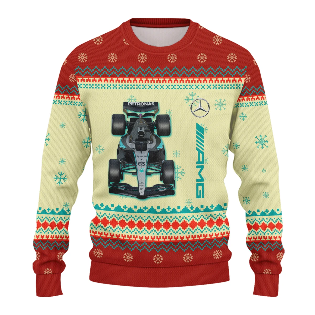Personalised 2025 Car Mercedes Formula 1 - Ugly Sweater BLVAF1220925A24MER - Image 2