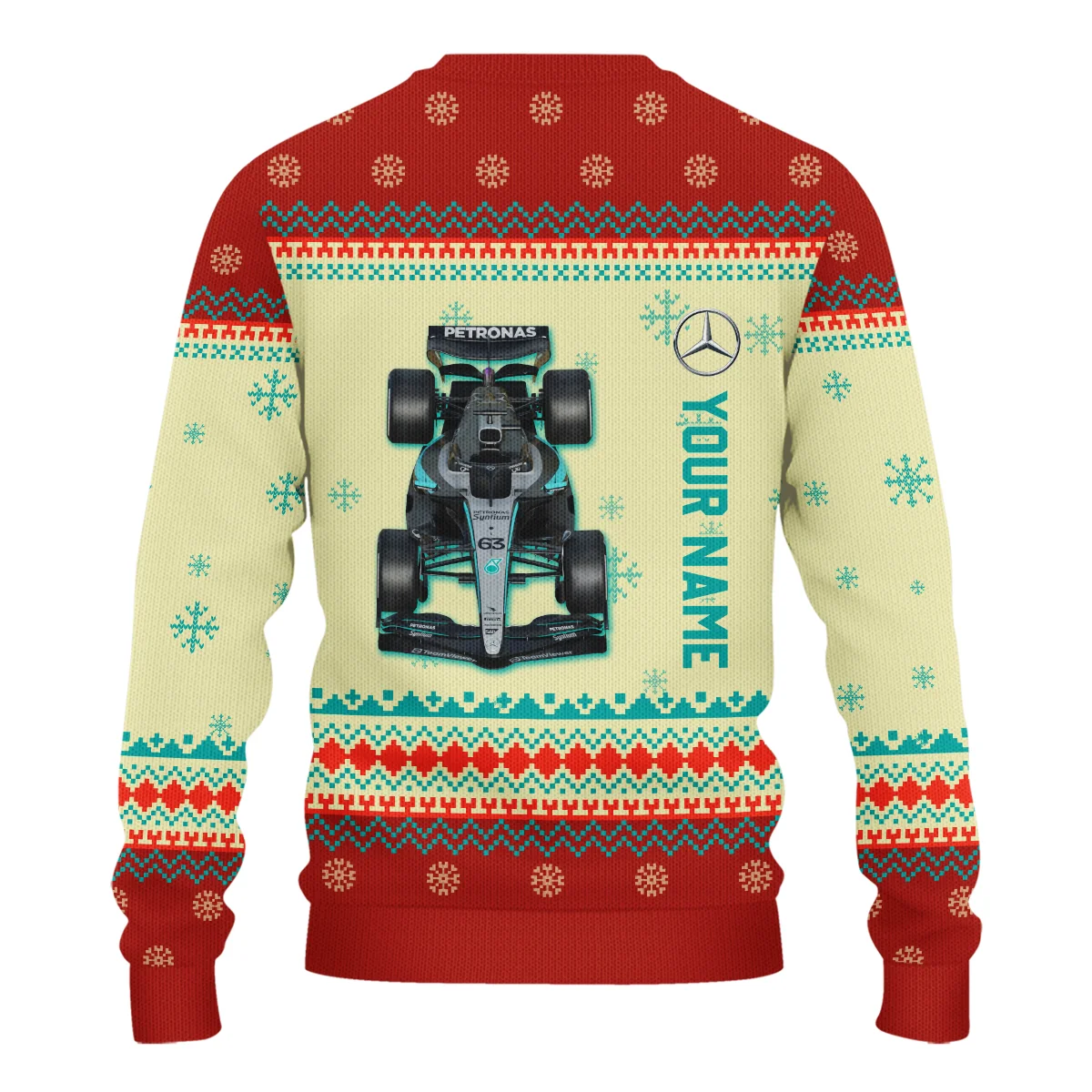 Personalised 2025 Car Mercedes Formula 1 - Ugly Sweater BLVAF1220925A24MER - Image 3