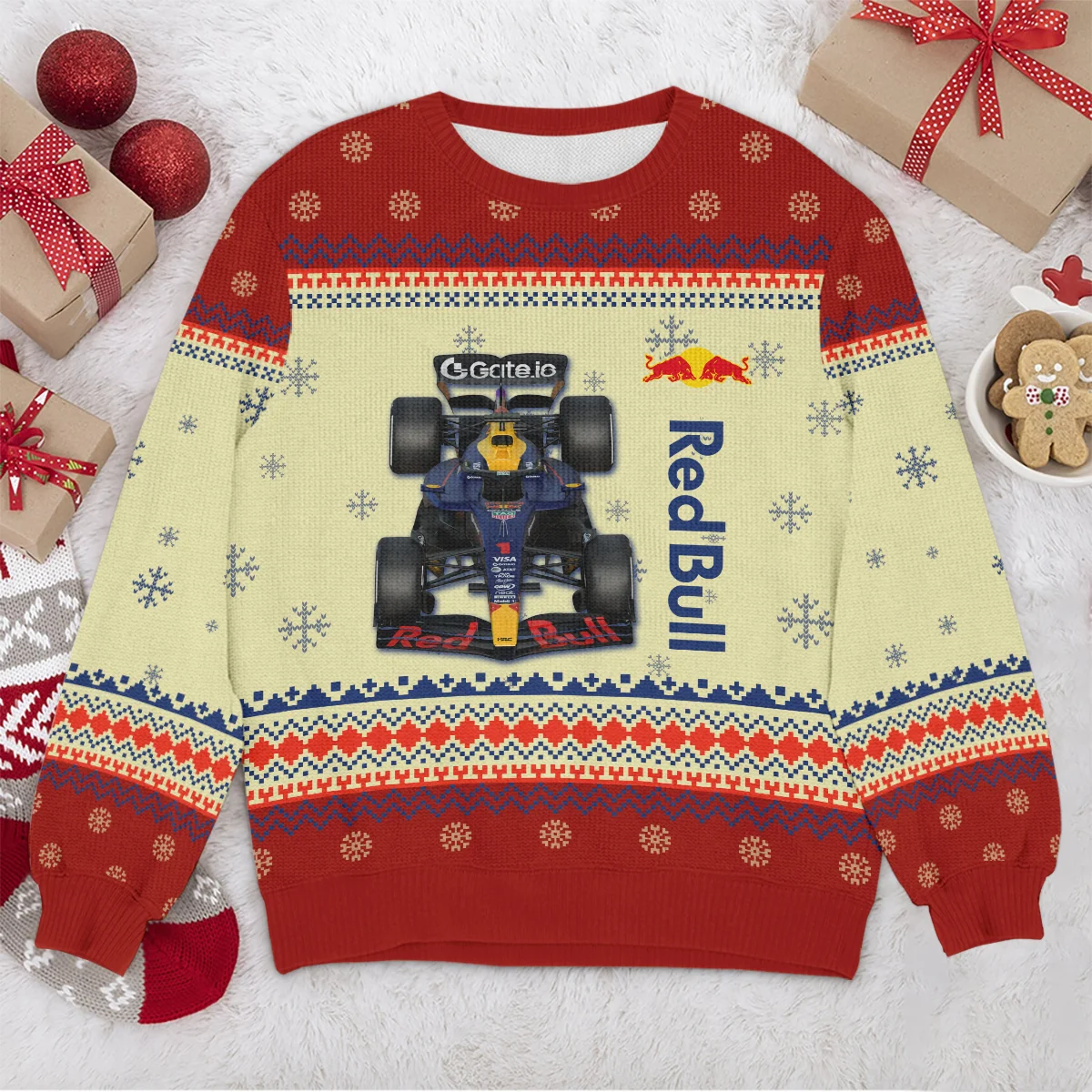 Personalised 2025 Car Red Bull Racing Formula 1 - Ugly Sweater BLVAF1220925A24RBR - Image 4