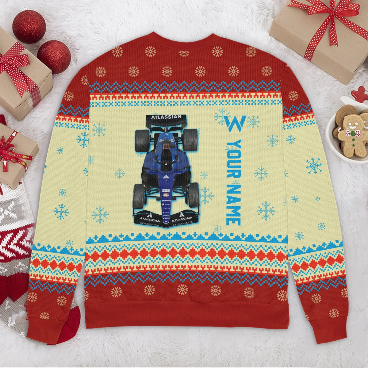 Personalised 2025 Car Williams Formula 1 - Ugly Sweater BLVAF1220925A24WIL - Image 6