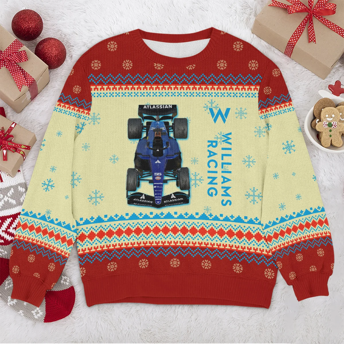 Personalised 2025 Car Williams Formula 1 - Ugly Sweater BLVAF1220925A24WIL - Image 4