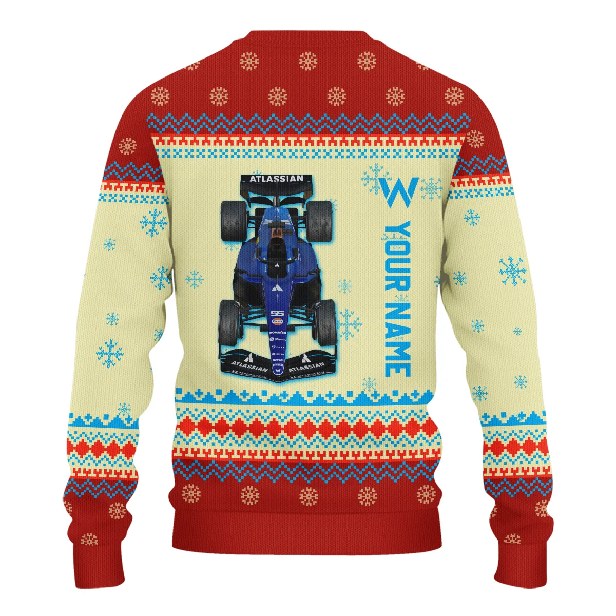 Personalised 2025 Car Williams Formula 1 - Ugly Sweater BLVAF1220925A24WIL - Image 3