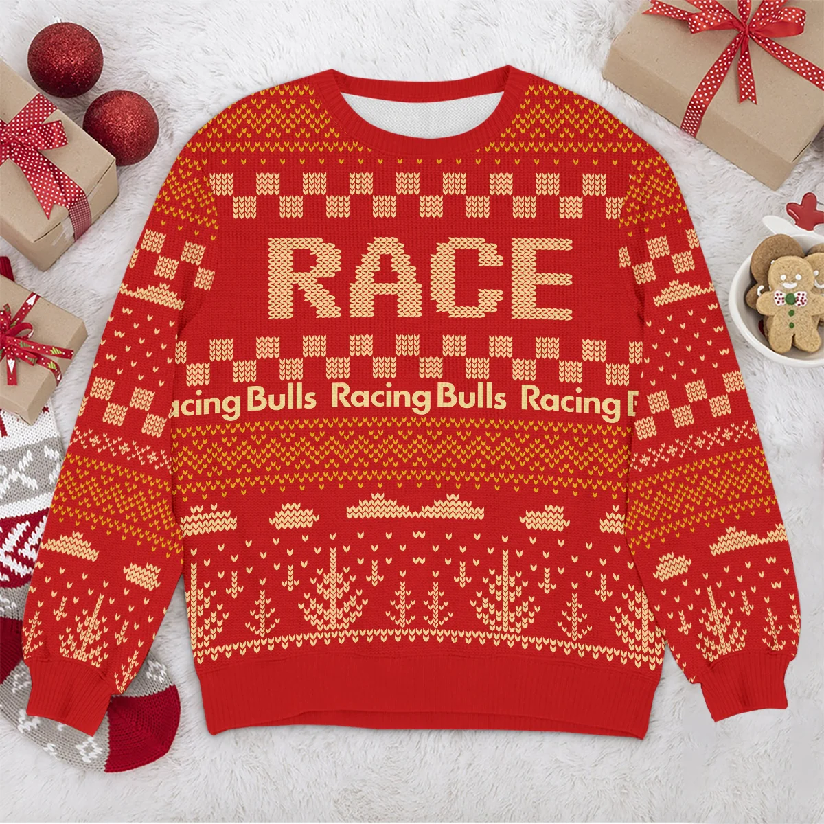 Race Xmas Pattern Racing Bulls Formula 1 - Ugly Sweater BLVAF1220925A30RAC - Image 4