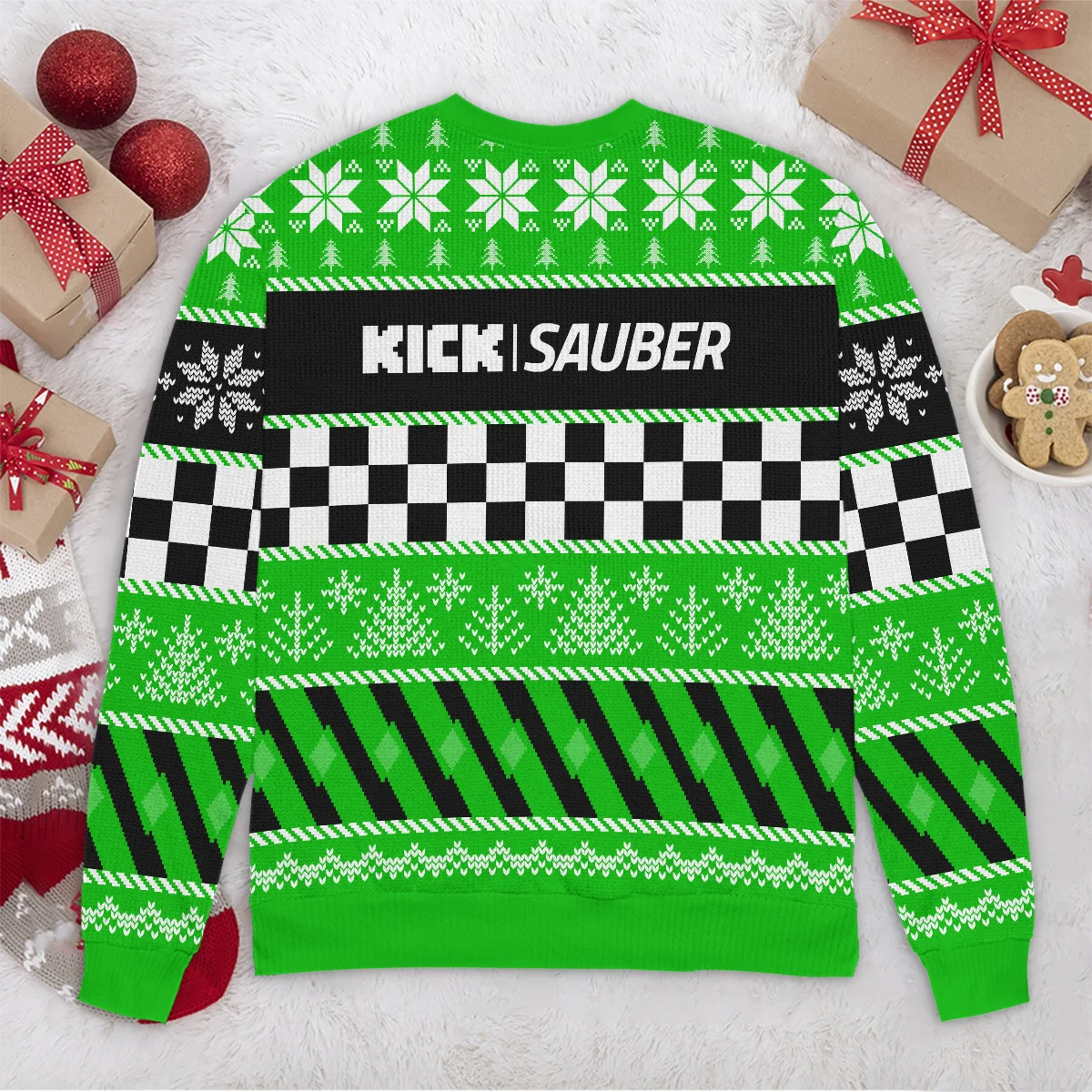 Racing Xmas Pattern Kick Sauber Formula 1 - Ugly Sweater BLVAF1220925A28KS - Image 6