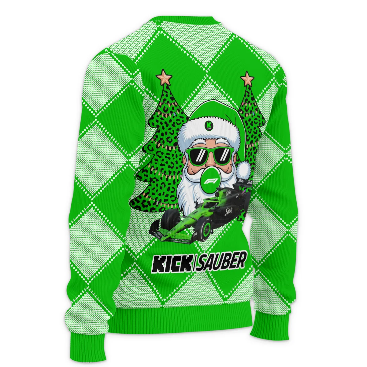 Santa Pinetree Car Kick Sauber Formula 1 - Ugly Sweater BLVAF1220925A25KS - Image 5