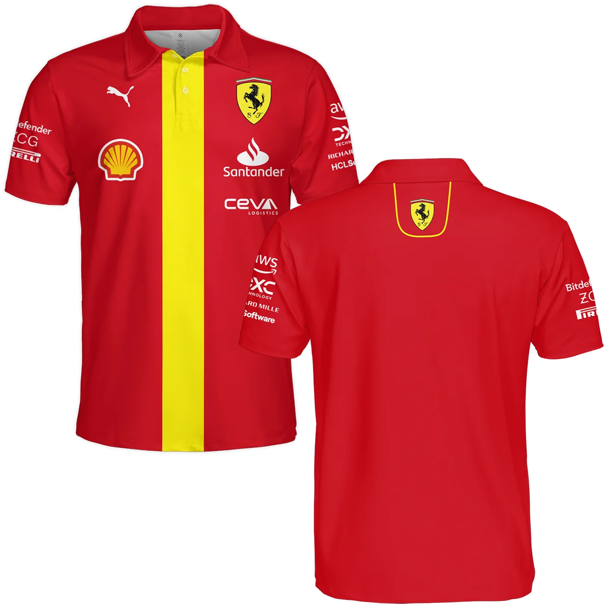 Scuderia Ferrari Racing F1 Polo Shirt All Over Prints Unisex Motorsport Apparel BLF1R19325A3PL