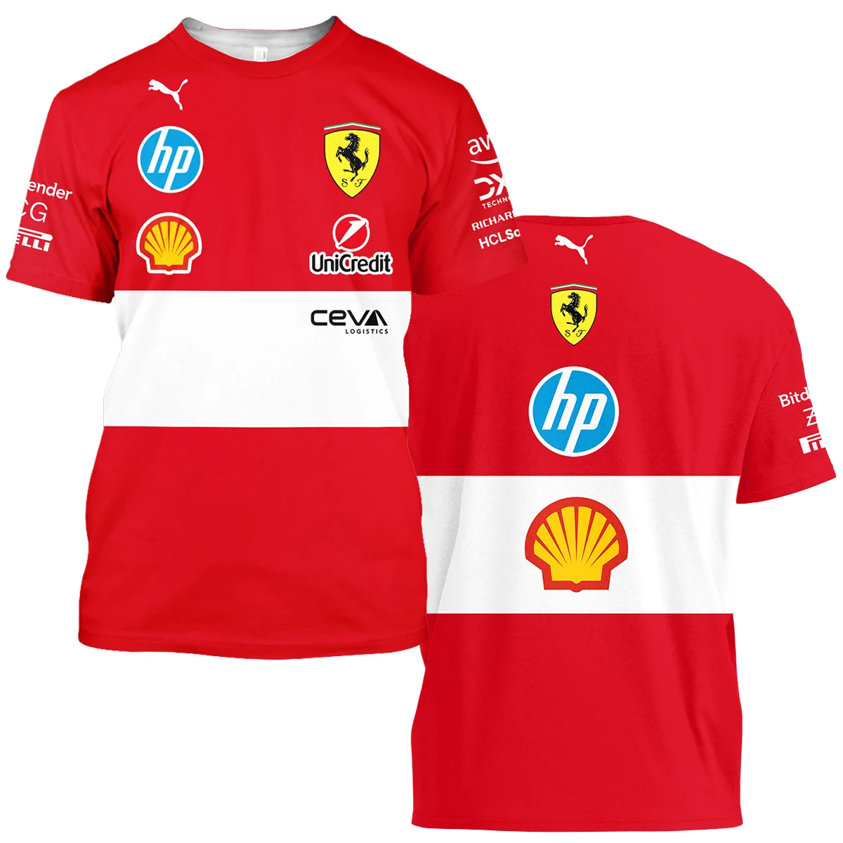 Scuderia Ferrari Racing F1 T-Shirt All Over Prints Unisex Motorsport Apparel BLF1R19325A6TS