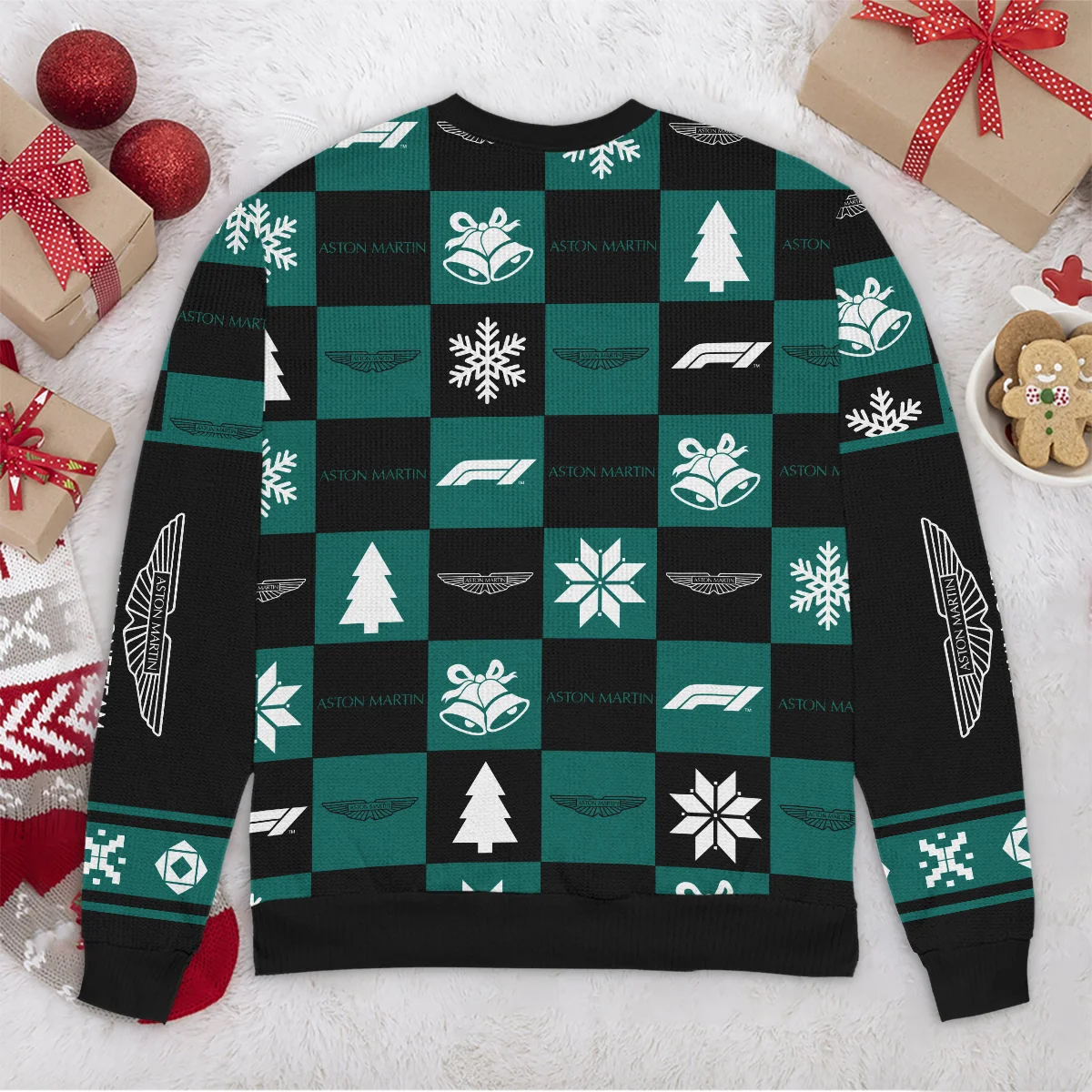Square Pattern Aston Martin Formula 1 - Ugly Sweater BLVAF1220925A33AM - Image 6