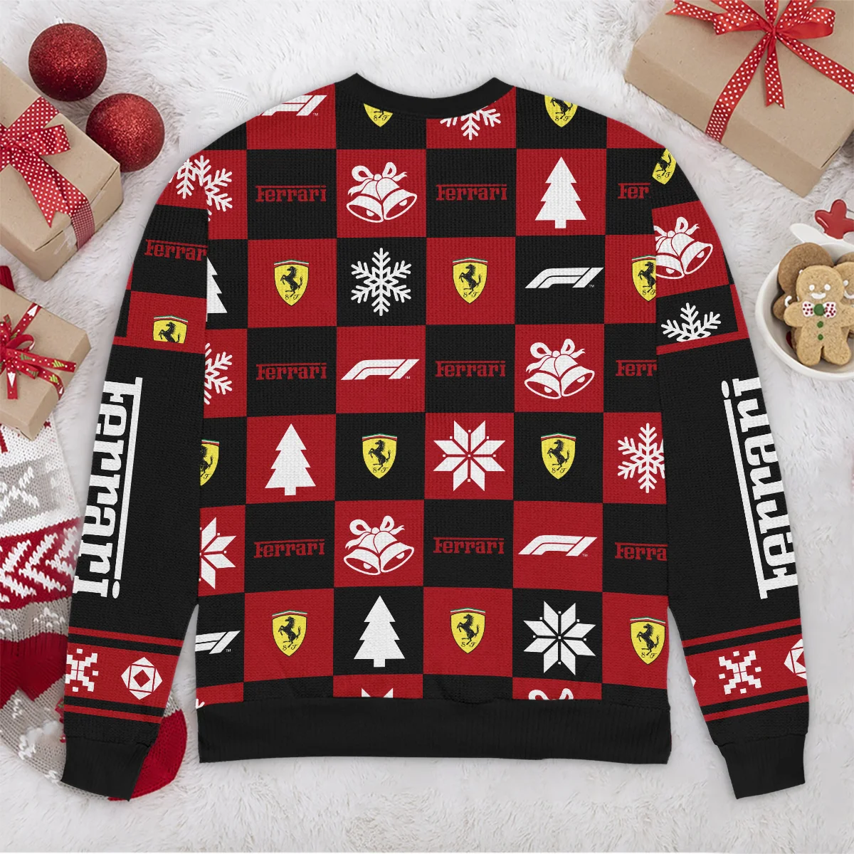 Square Pattern Ferrari Formula 1 - Ugly Sweater BLVAF1220925A33FRR - Image 6