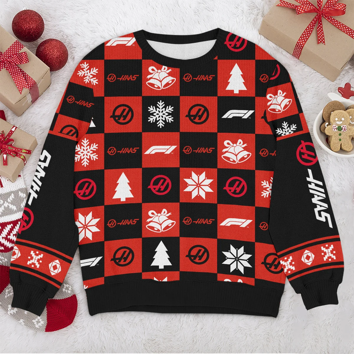 Square Pattern Haas Formula 1 - Ugly Sweater BLVAF1220925A33HAAS - Image 4
