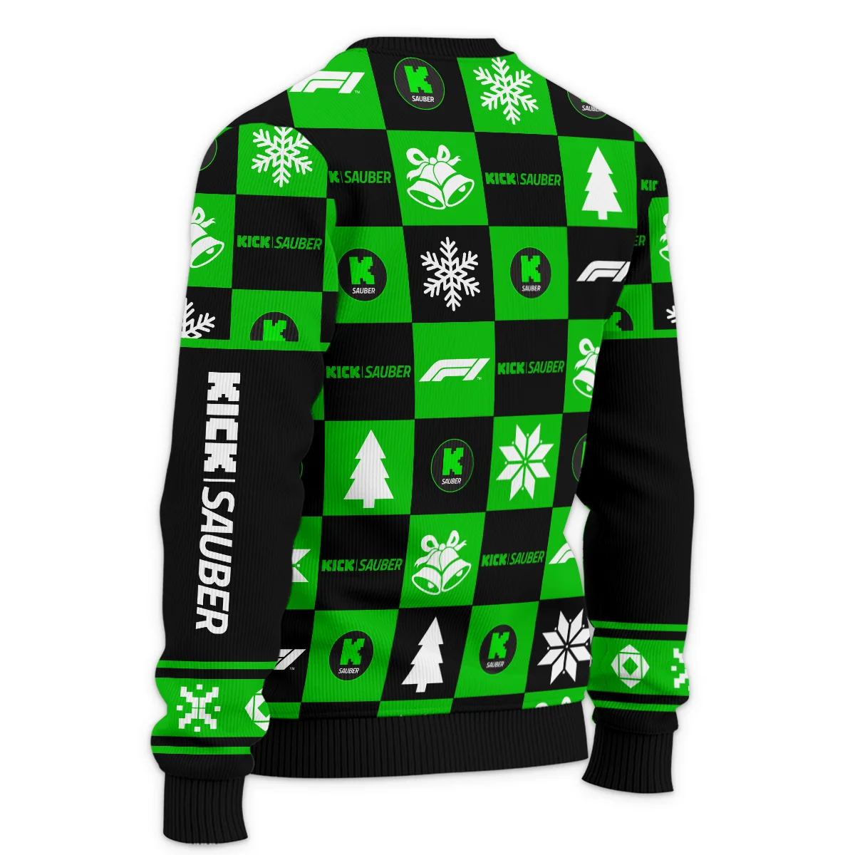 Square Pattern Kick Sauber Formula 1 - Ugly Sweater BLVAF1220925A33KS - Image 5