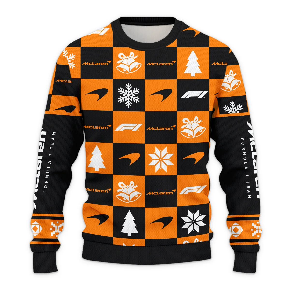 Square Pattern McLaren Formula 1 - Ugly Sweater BLVAF1220925A33MCL - Image 2