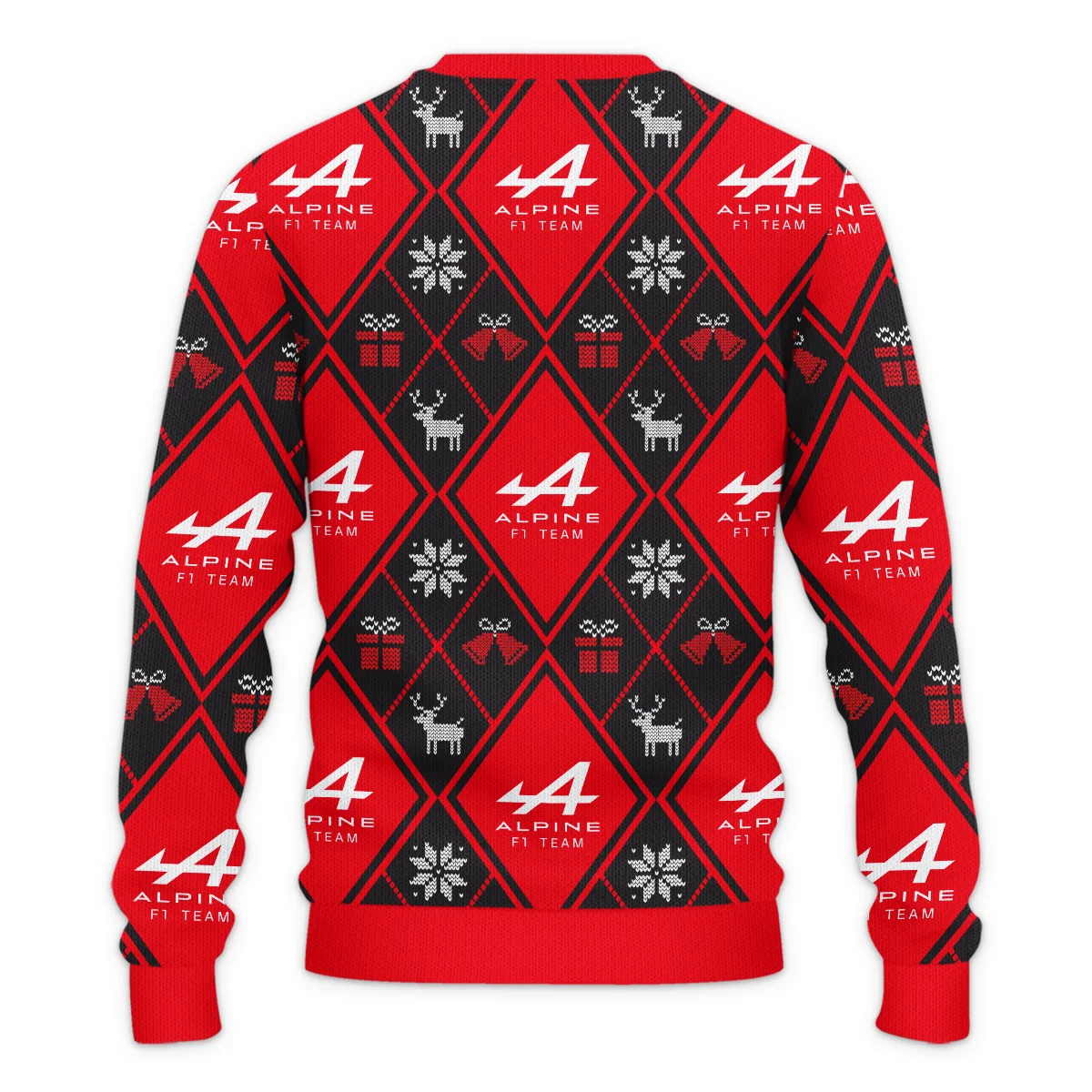 Square Xmas Pattern Alpine Formula 1 - Ugly Sweater BLVAF1220925A31ALP - Image 3