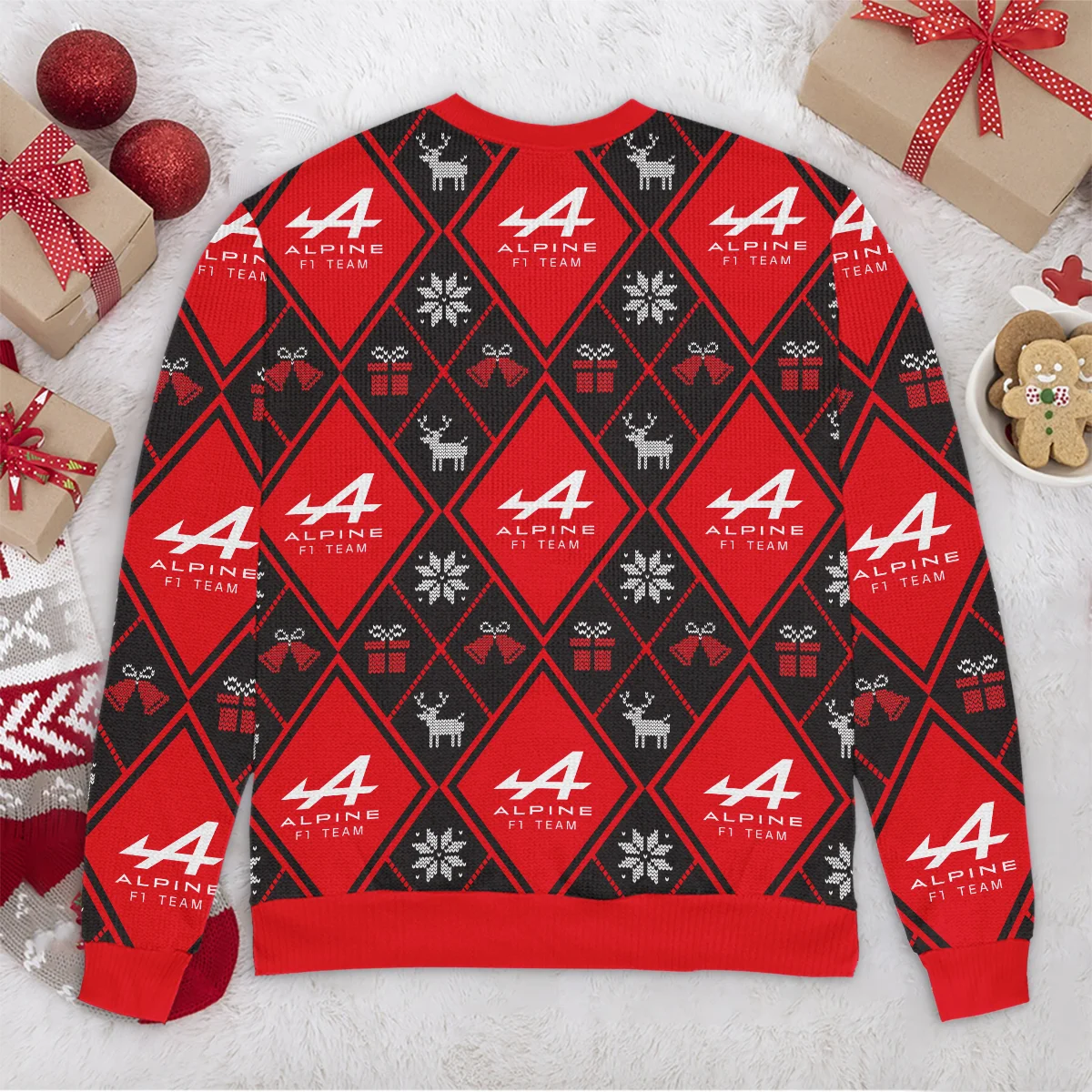 Square Xmas Pattern Alpine Formula 1 - Ugly Sweater BLVAF1220925A31ALP - Image 6