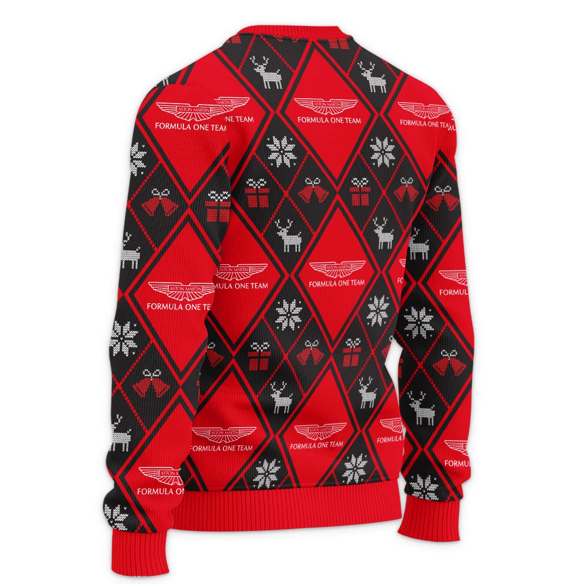 Square Xmas Pattern Aston Martin Formula 1 - Ugly Sweater BLVAF1220925A31AM - Image 5