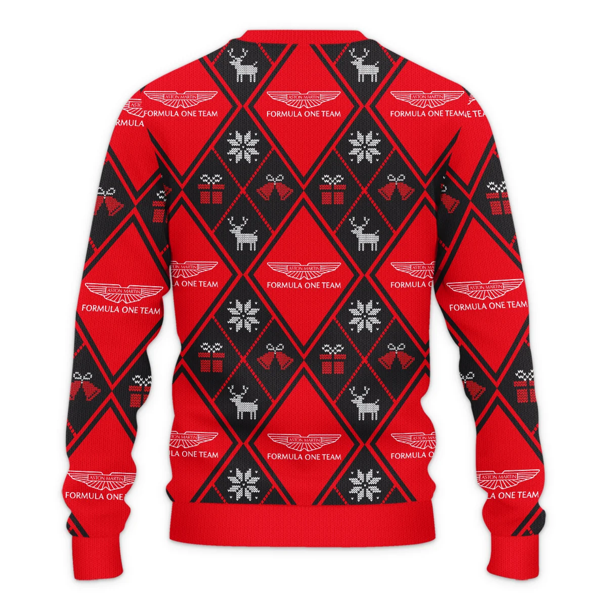 Square Xmas Pattern Aston Martin Formula 1 - Ugly Sweater BLVAF1220925A31AM - Image 3