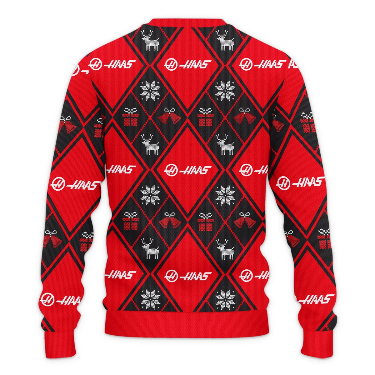 Square Xmas Pattern Haas Formula 1 - Ugly Sweater BLVAF1220925A31HAAS - Image 3