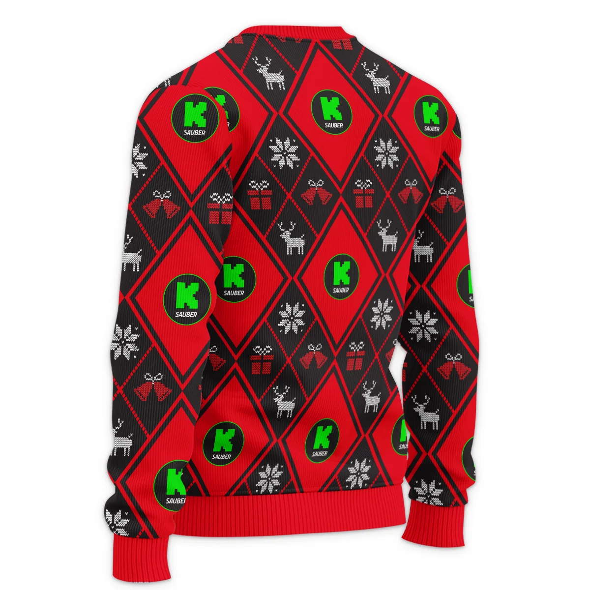 Square Xmas Pattern Kick Sauber Formula 1 - Ugly Sweater BLVAF1220925A31KS - Image 5