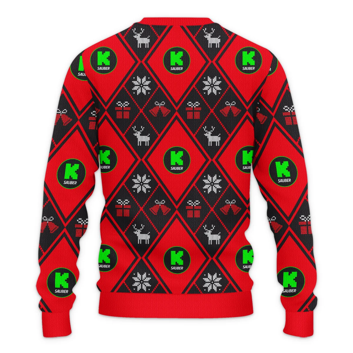 Square Xmas Pattern Kick Sauber Formula 1 - Ugly Sweater BLVAF1220925A31KS - Image 3