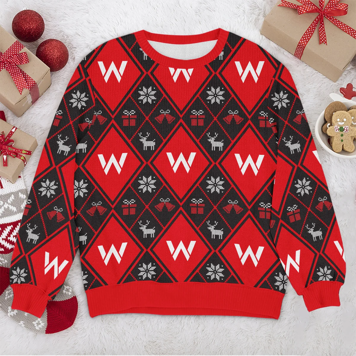 Square Xmas Pattern Williams Formula 1 - Ugly Sweater BLVAF1220925A31WIL - Image 4