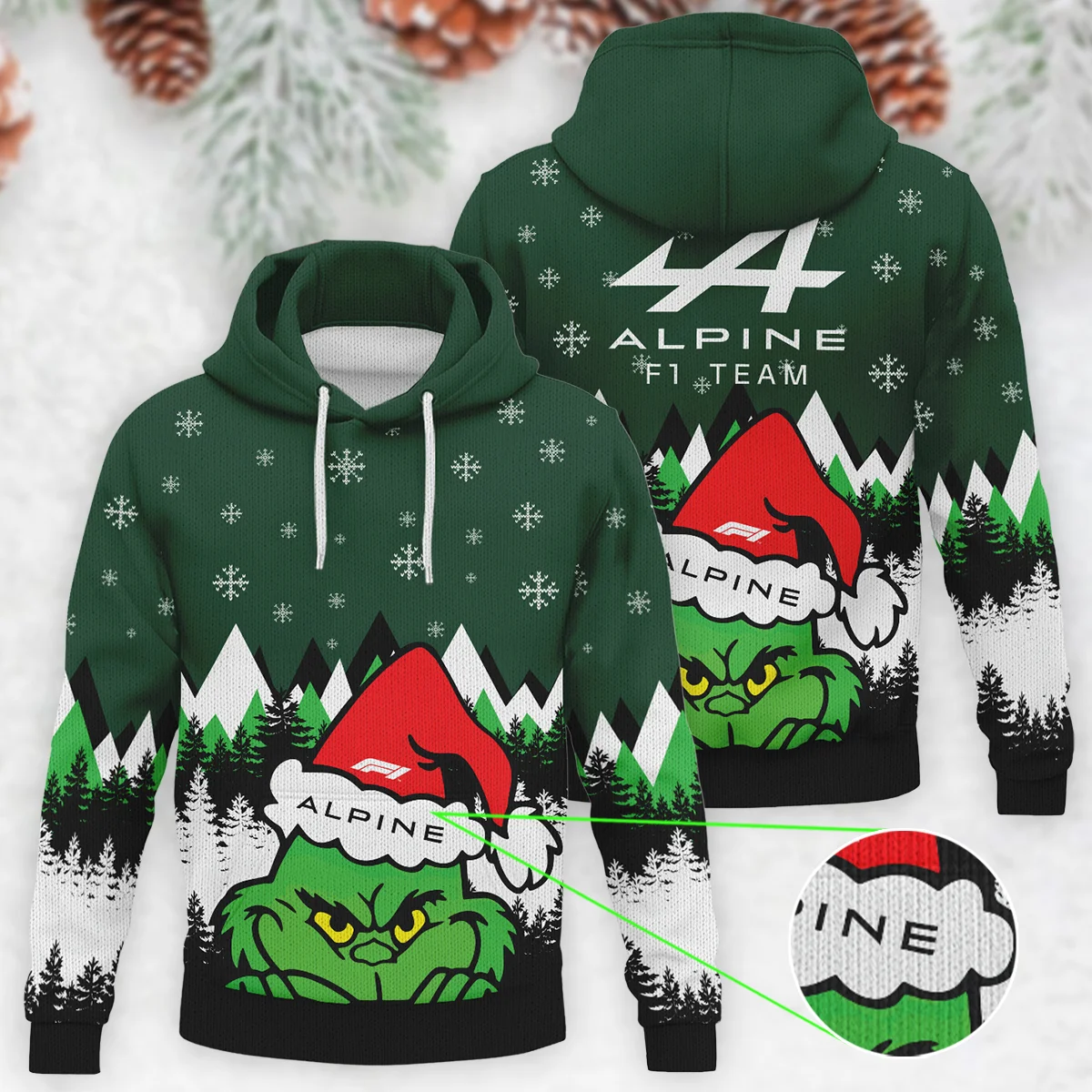 The Grinch Alpine Formula 1 - Knitted Hoodie BLVAF12209250A17ALP