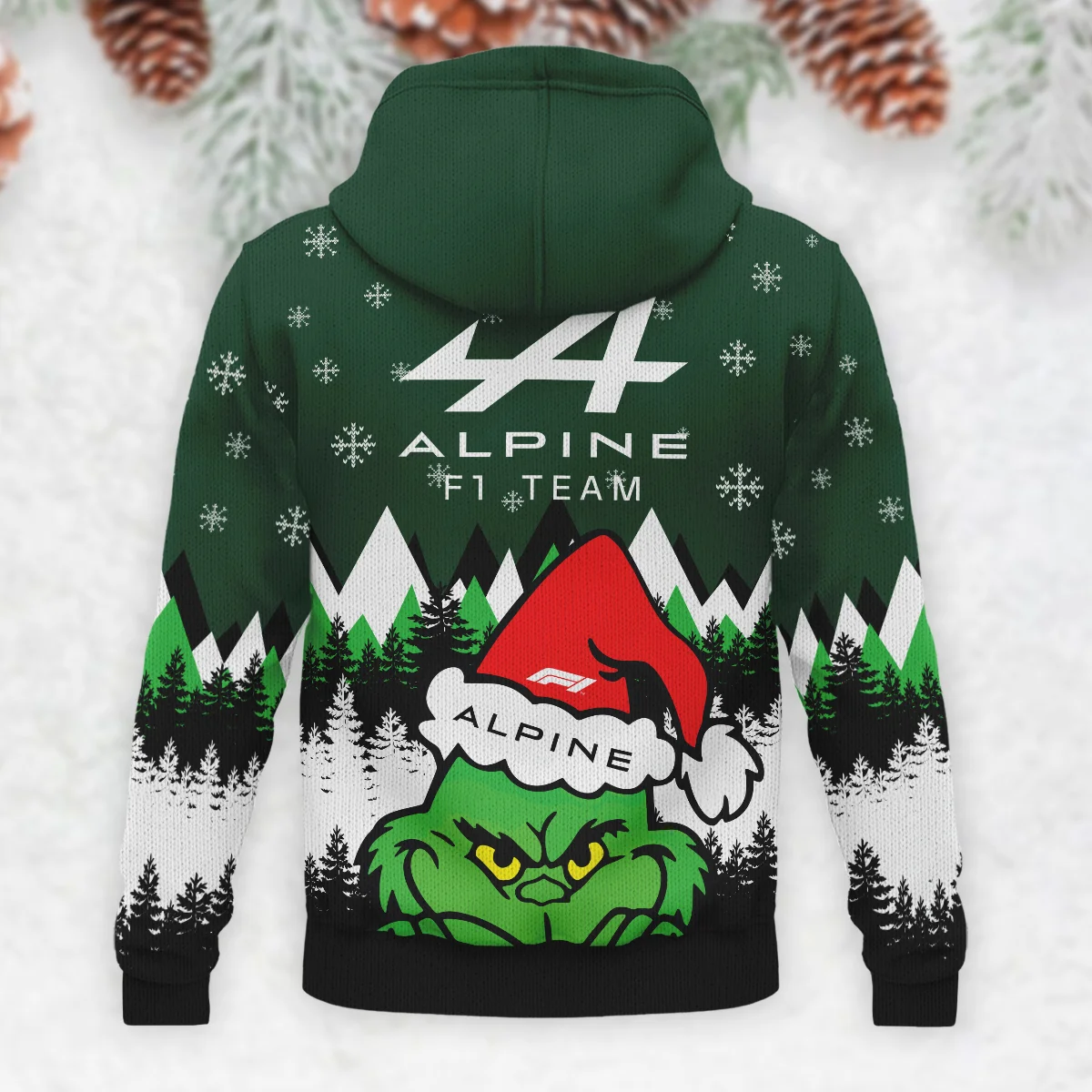 The Grinch Alpine Formula 1 - Knitted Hoodie BLVAF12209250A17ALP - Image 3