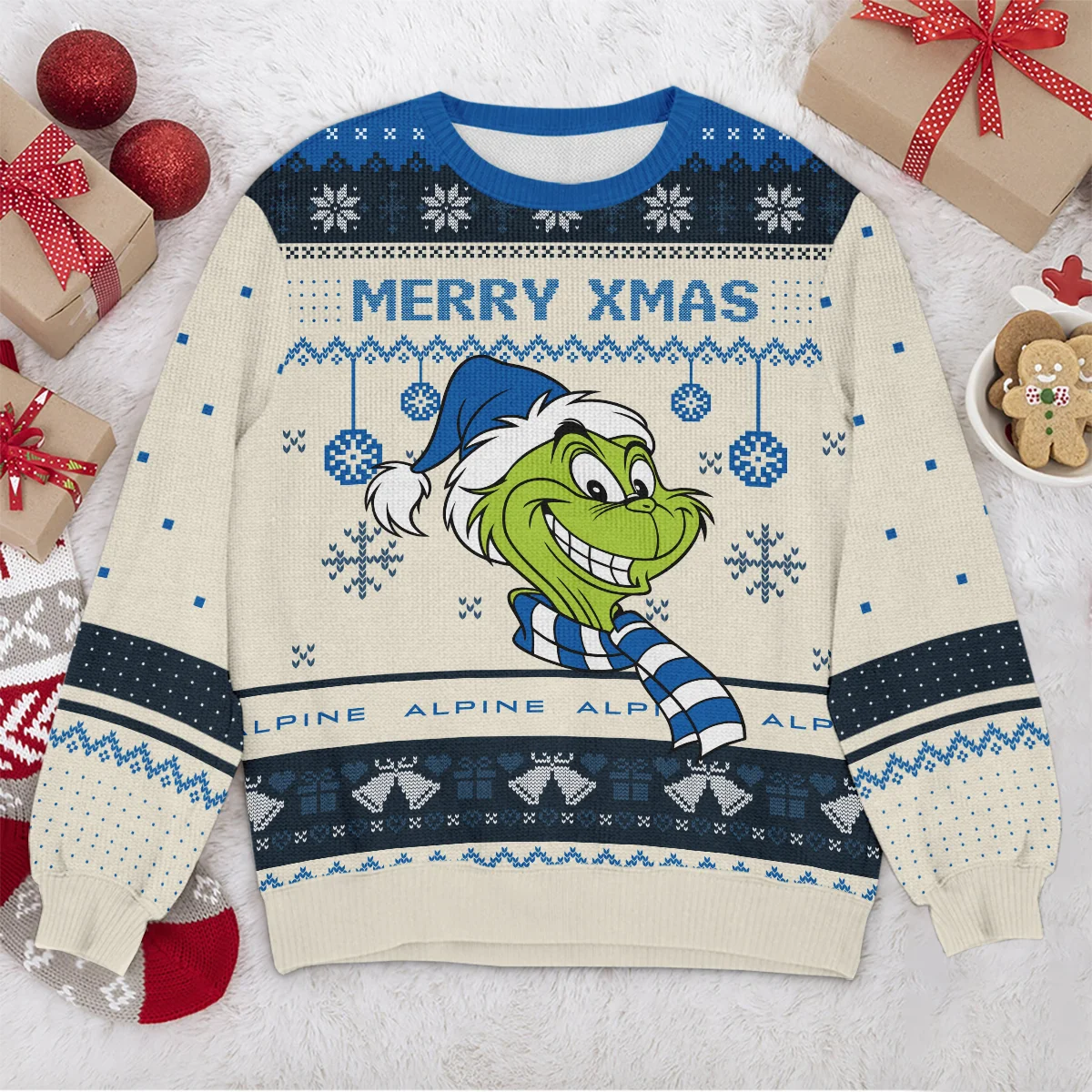 The Grinch x Alpine Formula 1 - Ugly Sweater BLVAF1220925A13ALP - Image 4