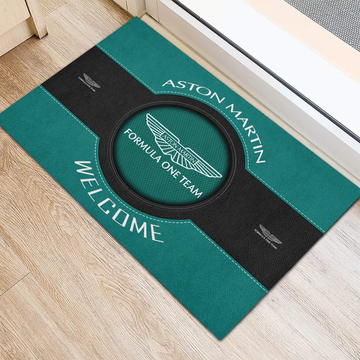 Welcome Aston Martin F1 Rubber Base Doormat - All Over Print BLF1139A1AM - Image 3