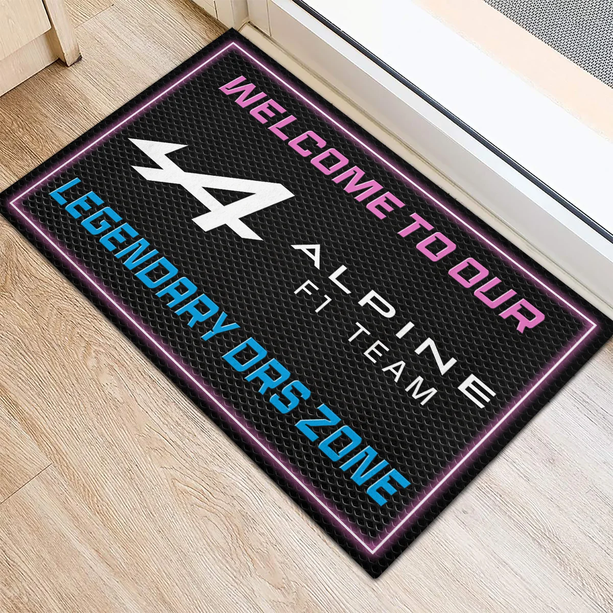 Welcome To Legendary DRS Zone Alpine F1 Rubber Base Doormat - All Over Print BLF1139A6ALP - Image 3