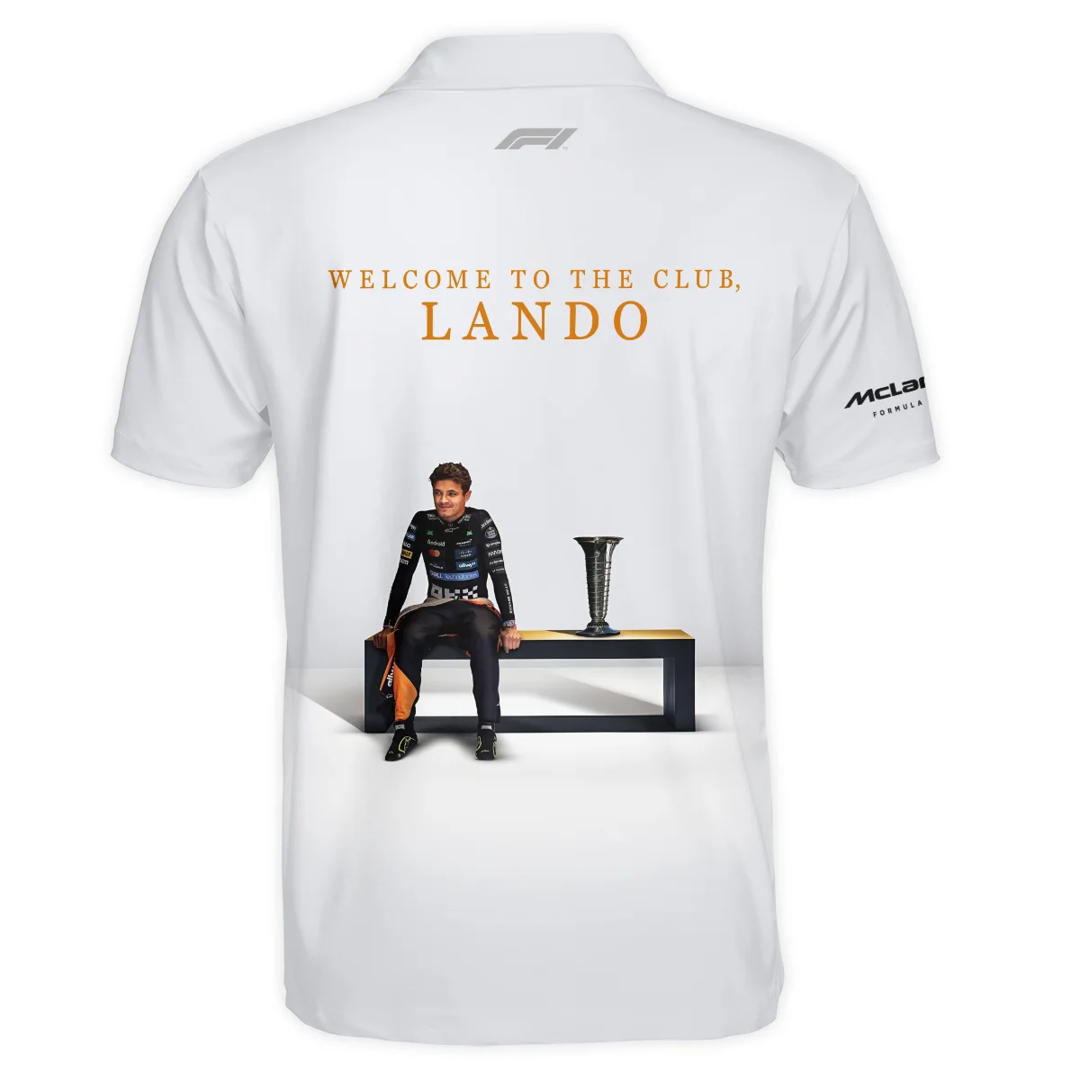 Welcome To The Club Lando Norris McLaren F1 Team Polo Shirt BLNRWDCA14PL - Image 3