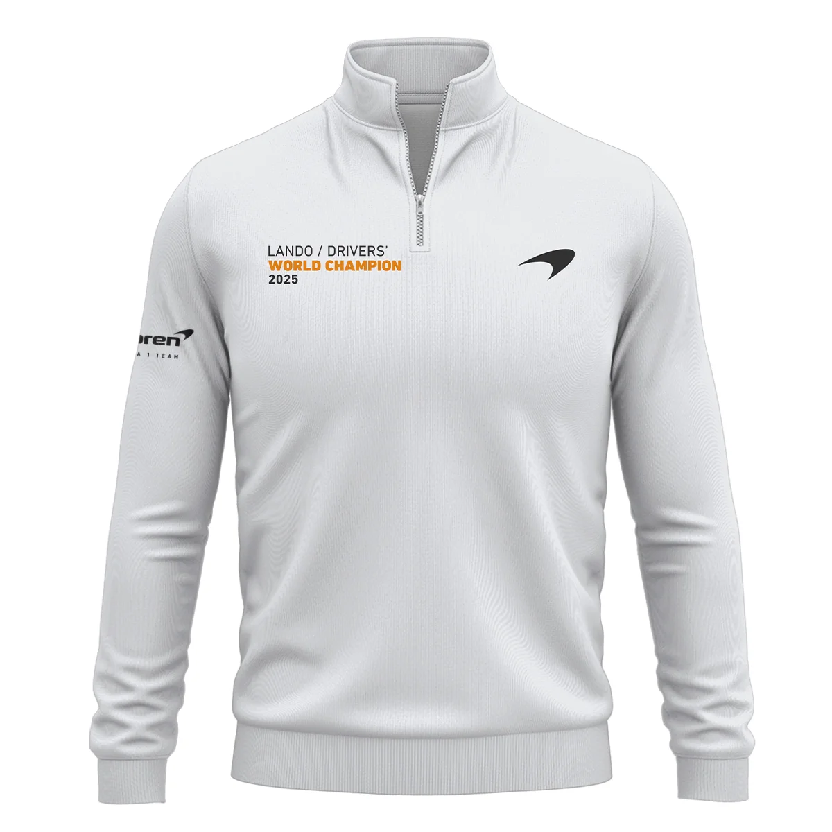 Welcome To The Club Lando Norris McLaren F1 Team Quarter-Zip Sweatshirt BLNRWDCA14QZS - Image 2