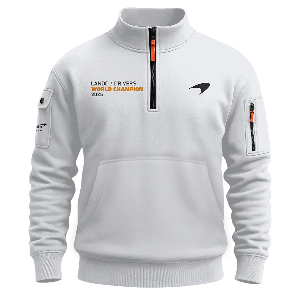 Welcome To The Club Lando Norris McLaren F1 Team Sweatshirt Zipper BLNRWDCA14SHZ - Image 2