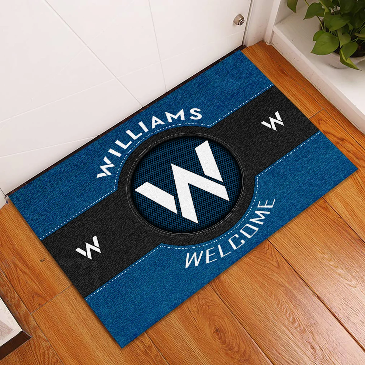 Alternative view of Welcome Williams F1 Rubber Base Doormat - All Over Print BLF1139A1WIL