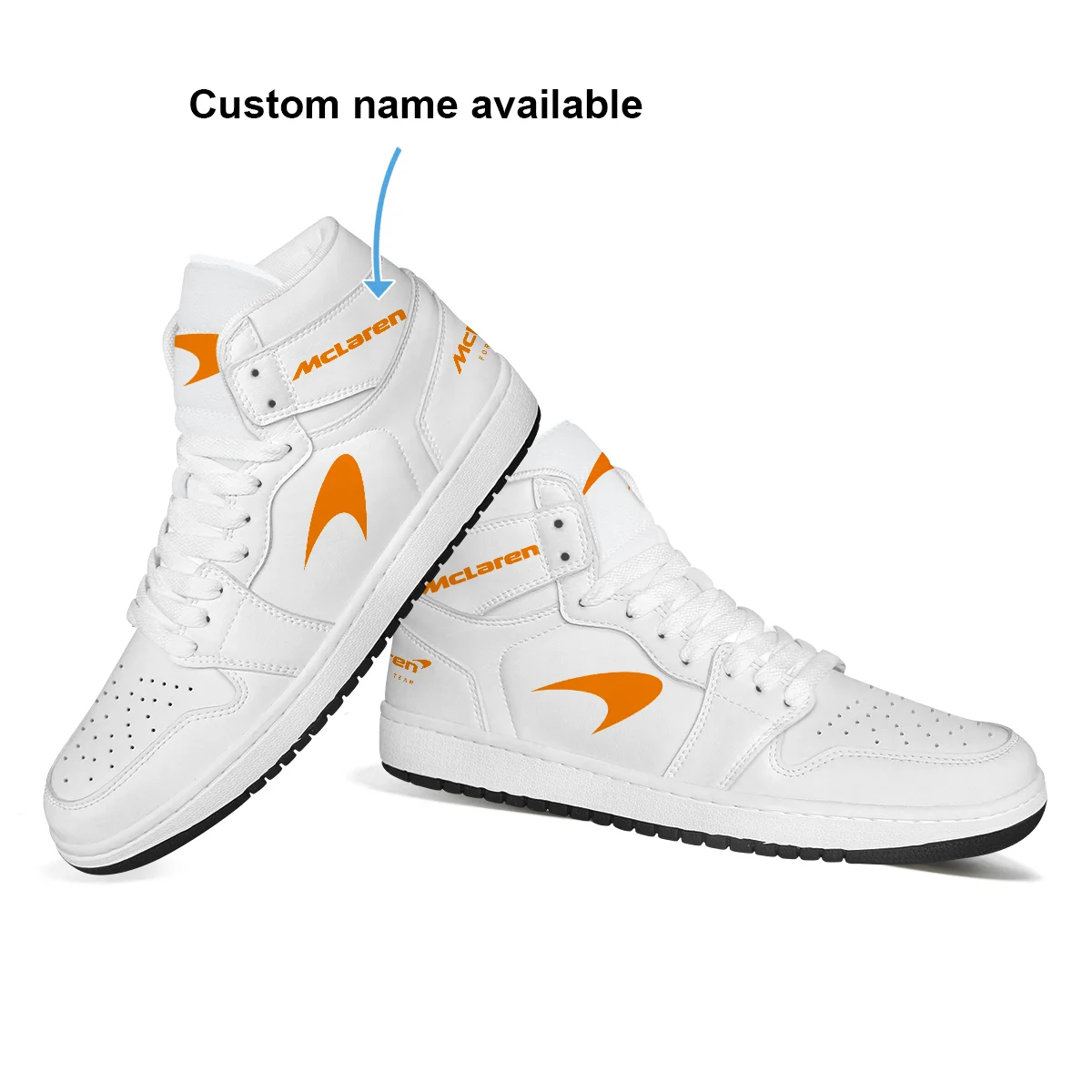White Custom Shoes Logo Air Jordan 1 High BLMCL17725A5 - Image 3