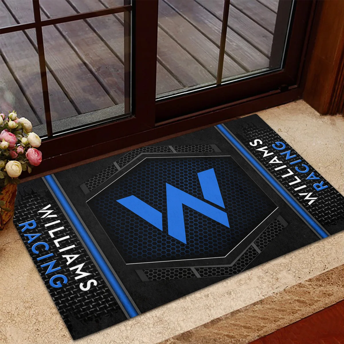 Williams F1 Rubber Base Doormat - All Over Print BLF1139A8WIL