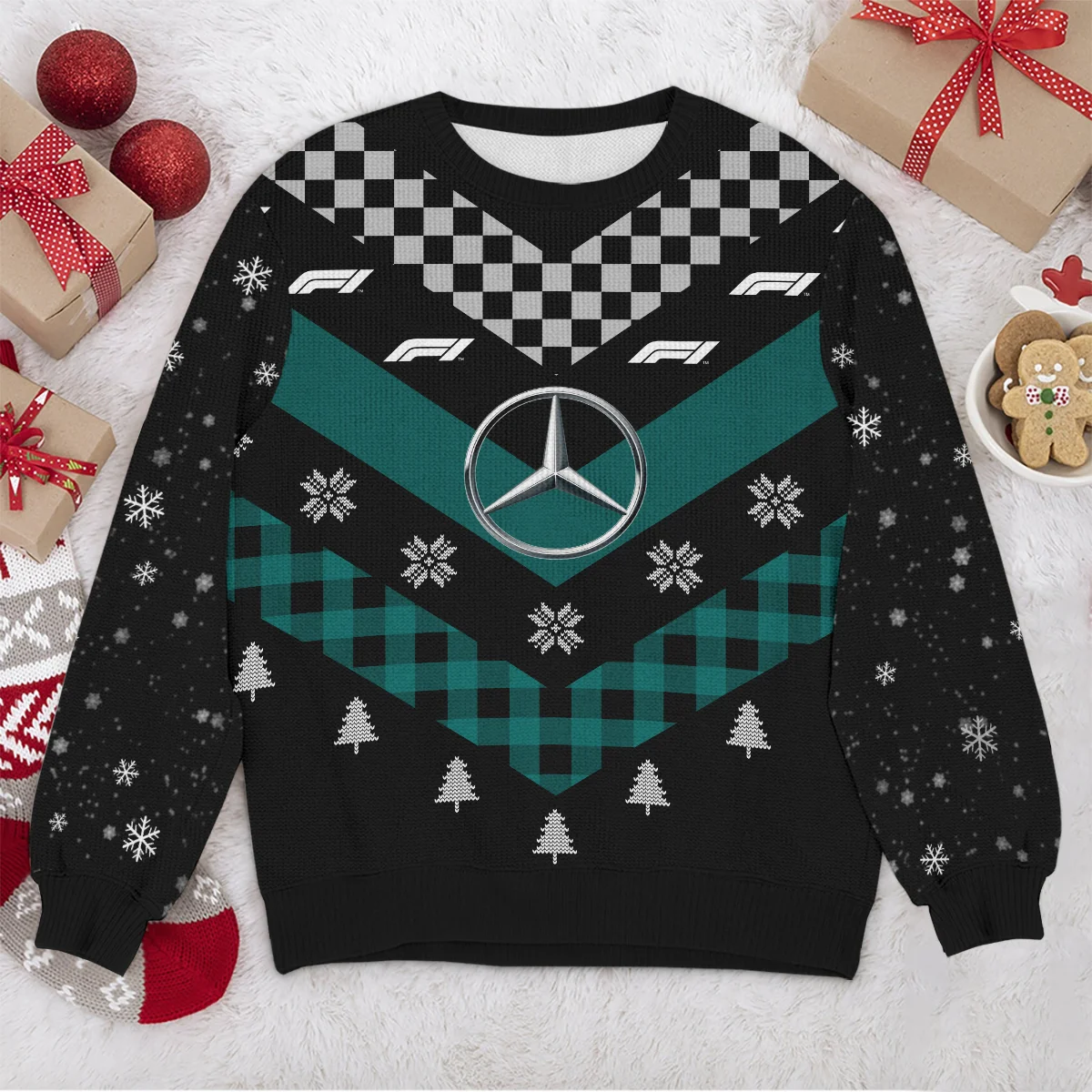 Winter Xmas Pattern Mercedes Formula 1 - Ugly Sweater BLVAF1220925A32MER - Image 4