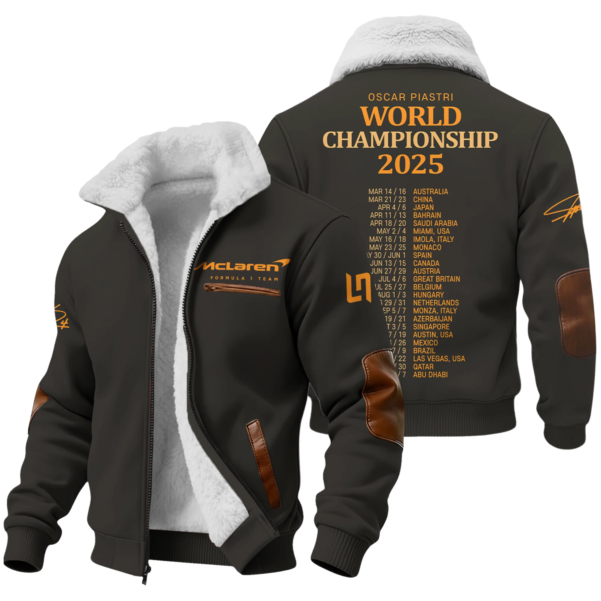 World Championship 2025 Lando Norris McLaren F1 Team Fleece Jacket BLNRWDCA7FJ