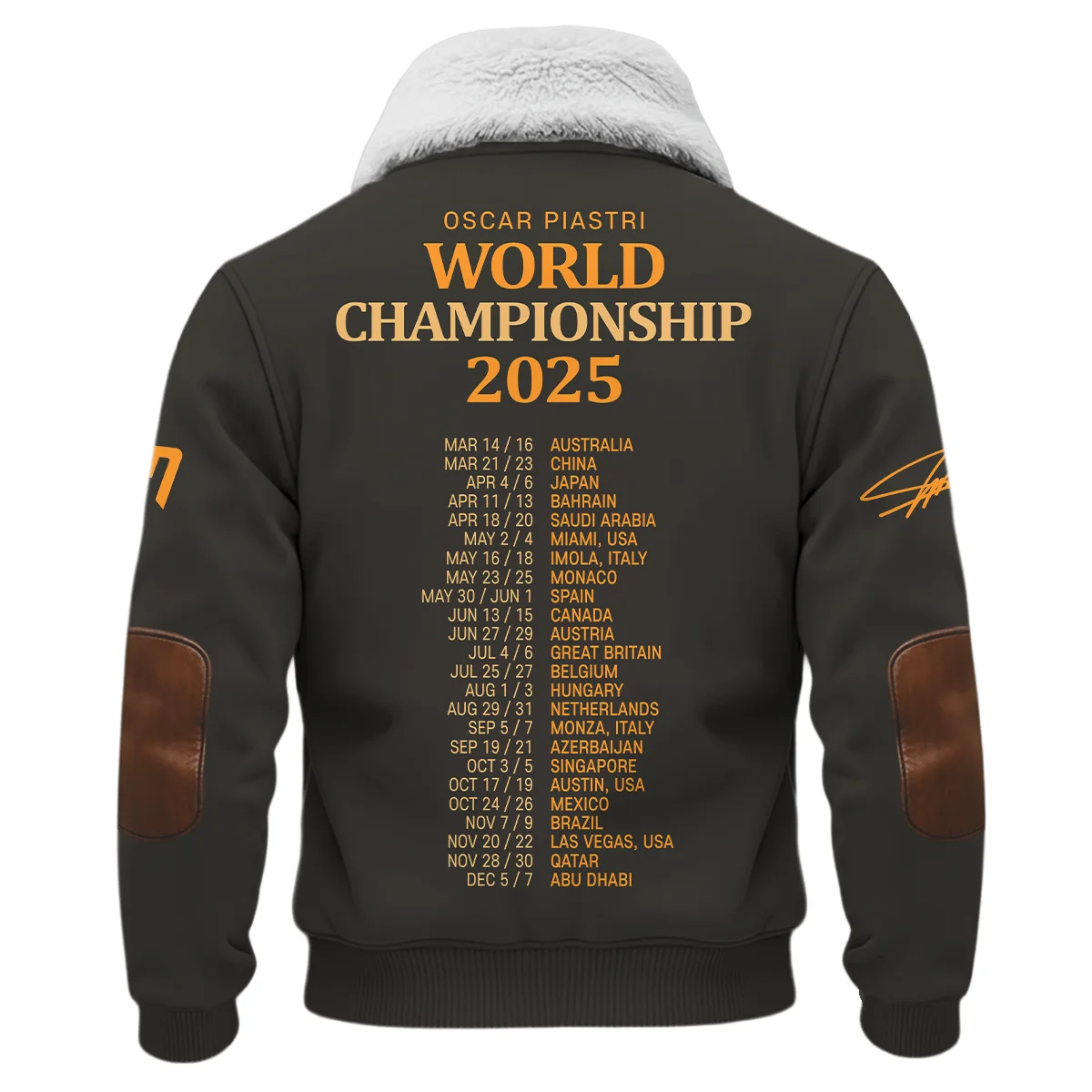 World Championship 2025 Lando Norris McLaren F1 Team Fleece Jacket BLNRWDCA7FJ - Image 3